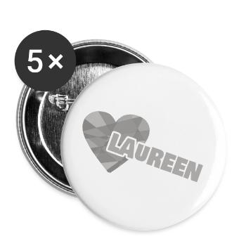 Dear Laureen - Buttons large 2.2''/56 mm (5-pack) - white - Front