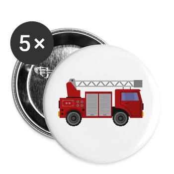 Fire truck - Buttons large 2.2''/56 mm (5-pack) - white - Front