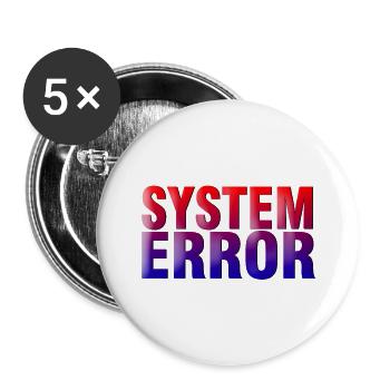 Systemfehler Gradient Typo - Buttons groß 56 mm (5er Pack) - Weiß - Vorne