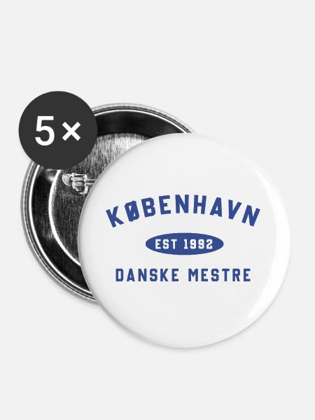 Kopenhagen für immer - Buttons groß 56 mm (5er Pack) - Weiß