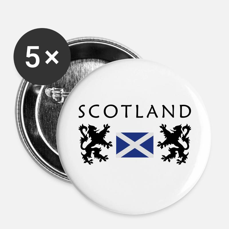 Scotland flag - Buttons large 2.2''/56 mm (5-pack) - white