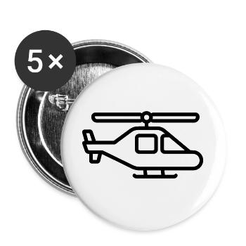 helicopter - Buttons large 2.2''/56 mm (5-pack) - white - Front