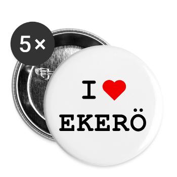 I love Ekerö - Ich liebe Ekerö - Buttons large 2.2''/56 mm (5-pack) - white - Front