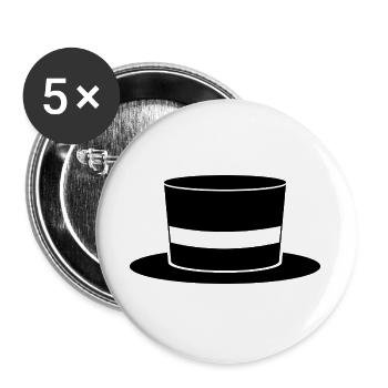 Top Hat - Buttons large 2.2''/56 mm (5-pack) - white - Front