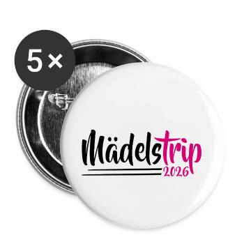 Girls Trip 2026 Girls' Tour Girls' Strip Girls' Strip - Buttons large 2.2''/56 mm (5-pack) - white - Front