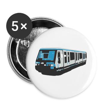 Paris MP89 metro - Buttons large 2.2''/56 mm (5-pack) - white - Front