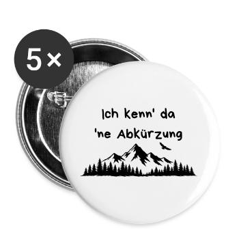 Abbreviation Mountains Hiking Sayings - Buttons large 2.2''/56 mm (5-pack) - white - Front