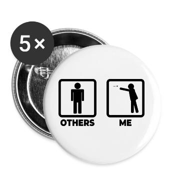 Me as a darts player - Buttons large 2.2''/56 mm (5-pack) - white - Front