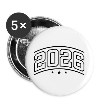 2026 Element - Buttons large 2.2''/56 mm (5-pack) - white - Front