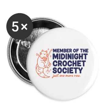 Membre de la Société du Crochet de Minuit Encore une - Lot de 5 grands badges (56 mm) - blanc - Devant