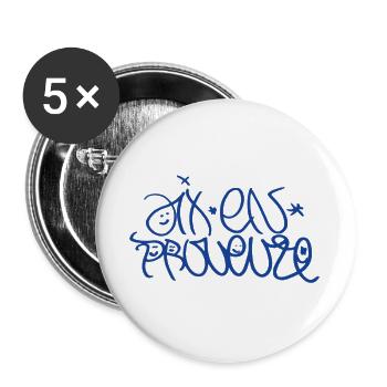 Aix-en-Provence T-Shirt in Kreativ - Buttons groß 56 mm (5er Pack) - Weiß - Vorne