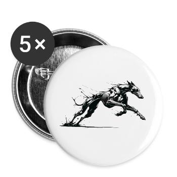 Galgo Ink 01 - Lot de 5 grands badges (56 mm) - blanc - Devant