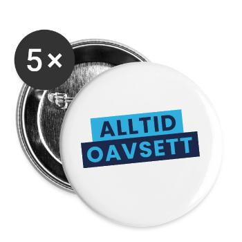 Immer unabhängig – stilvolle Aussage - Buttons groß 56 mm (5er Pack) - Weiß - Vorne