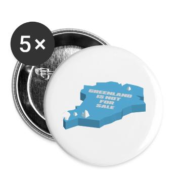 Grönland steht nicht zum Verkauf (3D-Edition) - Buttons groß 56 mm (5er Pack) - Weiß - Vorne