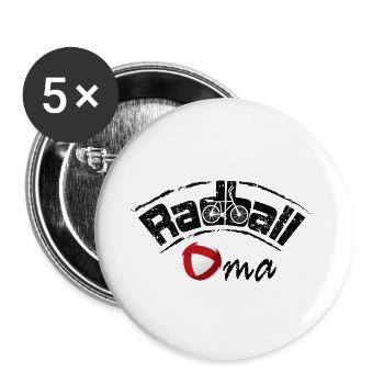 Cycling, Cycleball, Indoor Cycling, Grandma - Buttons large 2.2''/56 mm (5-pack) - white - Front