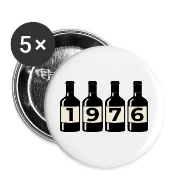 Geburtstagsgeschenke 1976 Wein - Buttons groß 56 mm (5er Pack) - Weiß - Vorne