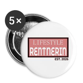 Retiree 2026 Lifestyle - Buttons large 2.2''/56 mm (5-pack) - white - Front