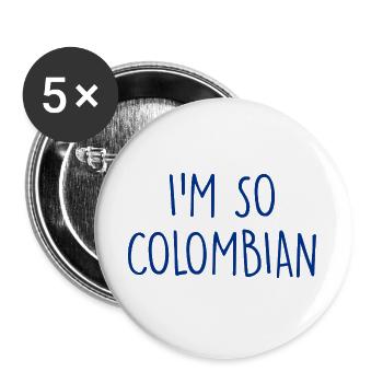 Je suis tellement colombienne colombienne - Lot de 5 grands badges (56 mm) - blanc - Devant