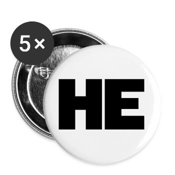 NE – НЕ / NO – The universal no - Buttons large 2.2''/56 mm (5-pack) - white - Front