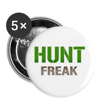 Typographie de la boule verte de Hunt Freak - Lot de 5 grands badges (56 mm) - blanc - Devant