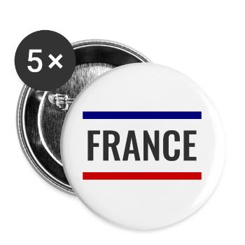 Entre les lignes - France - Lot de 5 grands badges (56 mm) - blanc - Devant