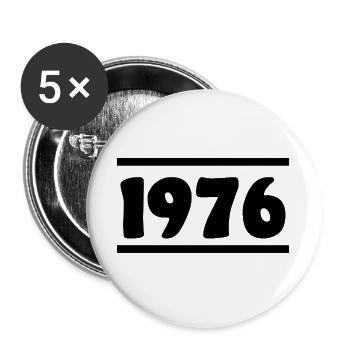 1976 Birthday 1976 - Buttons large 2.2''/56 mm (5-pack) - white - Front