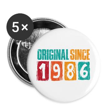 Original depuis 1986 - Lot de 5 grands badges (56 mm) - blanc - Devant