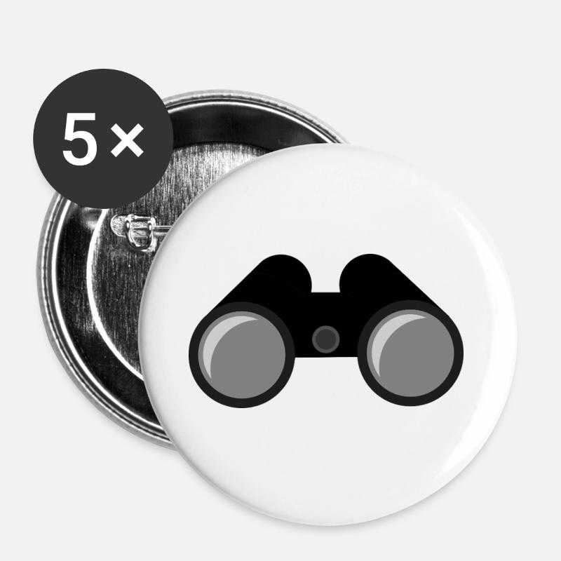Fernglass - Buttons groß 56 mm (5er Pack) - Weiß