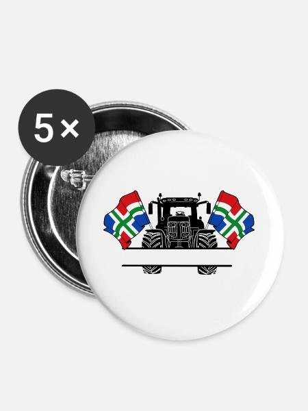 Groningen_Tractor_Custom_Edition - Buttons groß 56 mm (5er Pack) - Weiß