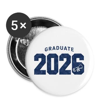 Graduate 2026 – Vintage Diploma Design - Buttons large 2.2''/56 mm (5-pack) - white - Front