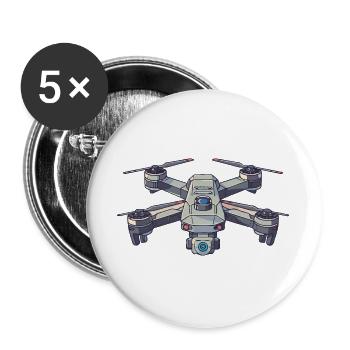 Mir Reicht's Ich Geh Drohne Fliegen Drohnen Pilot - Buttons groß 56 mm (5er Pack) - Weiß - Vorne
