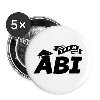 Team Abi - Buttons large 2.2''/56 mm (5-pack) - white - Front