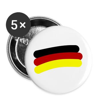 Germany Flag Line - Buttons large 2.2''/56 mm (5-pack) - white - Front