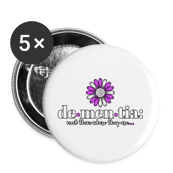 Rencontrez-les là où ils sont Purple Dementia Awareness - Lot de 5 grands badges (56 mm) - blanc - Devant