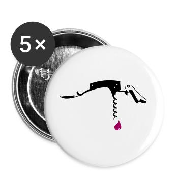 Waiter's knife with drops - Buttons large 2.2''/56 mm (5-pack) - white - Front