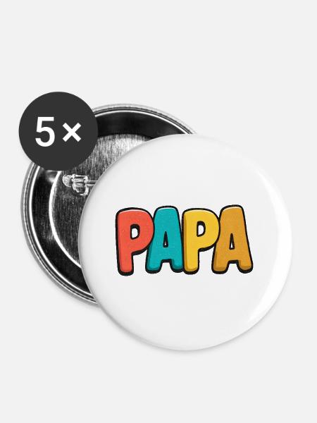 DAP Rainbow Pop Art - Buttons groß 56 mm (5er Pack) - Weiß
