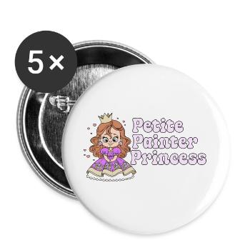 Artist Graphic Petite Painter Princess Gift Idea - Buttons large 2.2''/56 mm (5-pack) - white - Front