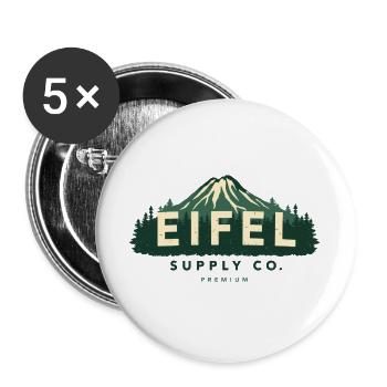 Eifel Supply Co. | Vintage Outdoor Design - Buttons large 2.2''/56 mm (5-pack) - white - Front