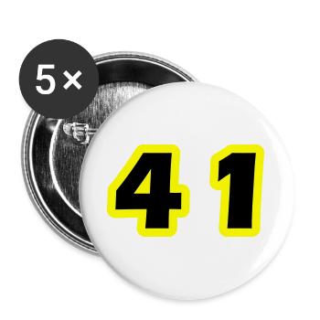 Symbole numérique 41 - Lot de 5 grands badges (56 mm) - blanc - Devant