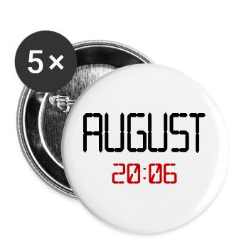 August 2006, 20th birthday - Buttons large 2.2''/56 mm (5-pack) - white - Front