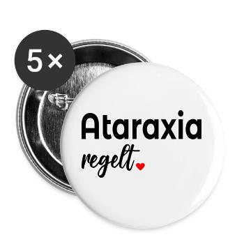 Unerschuetterlichkeit_Ataraxia_Gelassenheit - Buttons large 2.2''/56 mm (5-pack) - white - Front