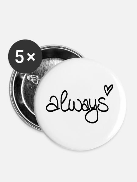 Always - Buttons groß 56 mm (5er Pack) - Weiß