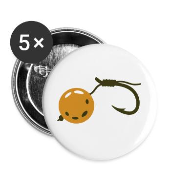 Boilie Angelhaken Icon - Buttons groß 56 mm (5er Pack) - Weiß - Vorne