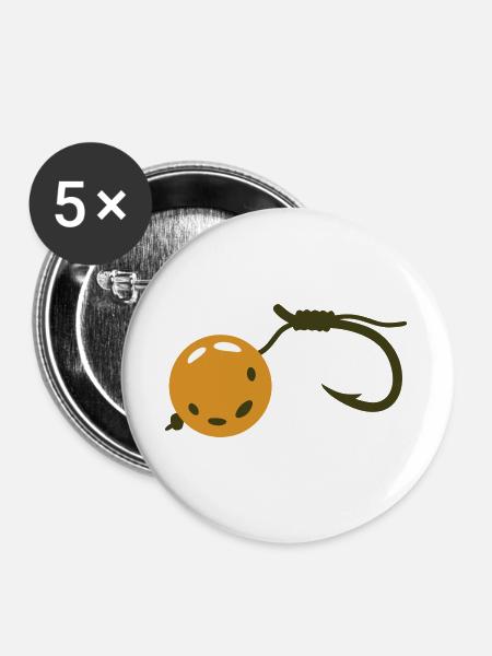Boilie Angelhaken Icon - Buttons groß 56 mm (5er Pack) - Weiß