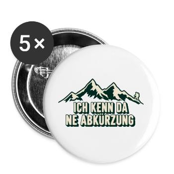 Die Abkürzung - Buttons groß 56 mm (5er Pack) - Weiß - Vorne