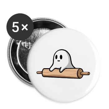 Sweet & Spooky Baking - Buttons groß 56 mm (5er Pack) - Weiß - Vorne