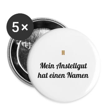 Mein Anstellgut hat einen Namen – Sauerteig Spruch - Buttons groß 56 mm (5er Pack) - Weiß - Vorne