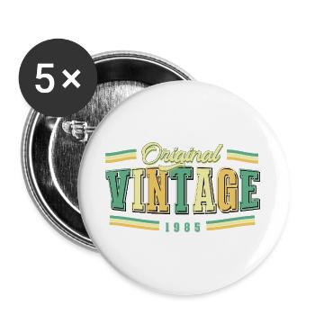 41. Geburtstag Original Vintage 1985 Retro - Buttons groß 56 mm (5er Pack) - Weiß - Vorne