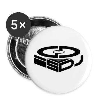 god is a dj - Buttons large 2.2''/56 mm (5-pack) - white - Front