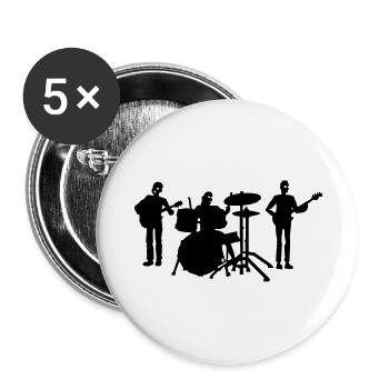 groupe-rock - Lot de 5 grands badges (56 mm) - blanc - Devant